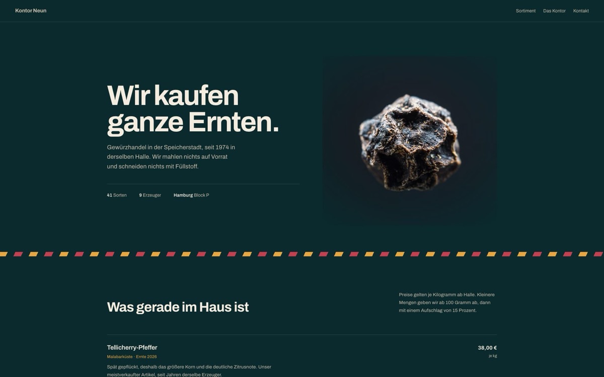 Designvorschlag KONTOR NEUN — Farbig & üppig