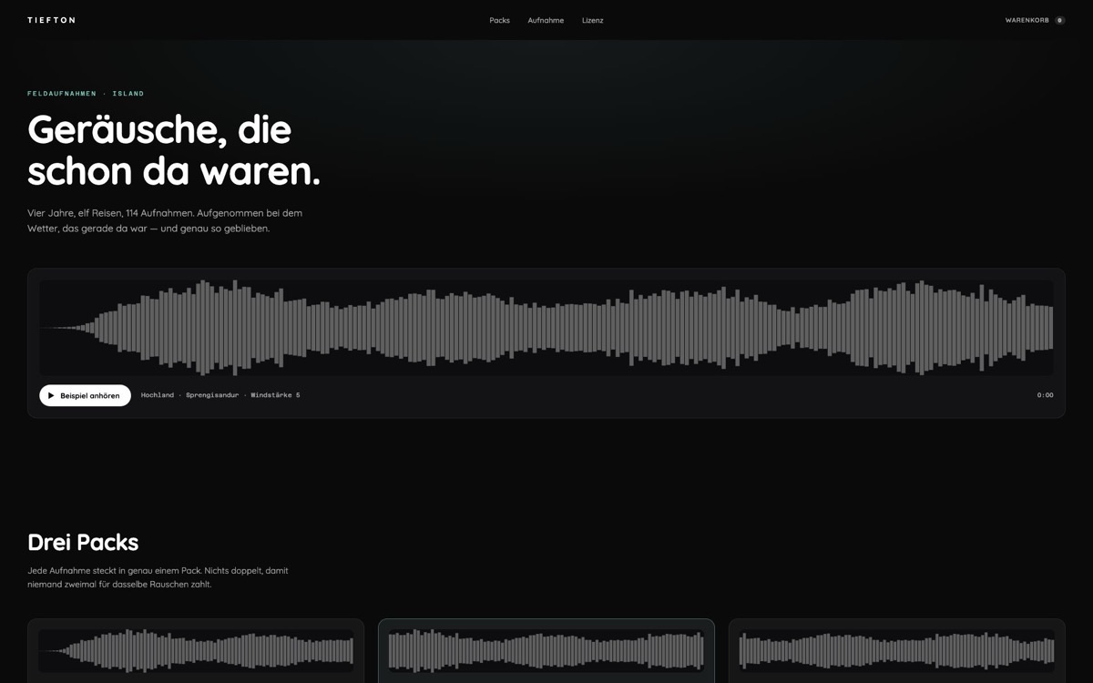 Designvorschlag TIEFTON — Direkt & persönlich